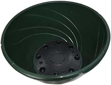 12" Diameter Dark Green Plastic Deco Swirl Hanging Basket (2) - Image 6