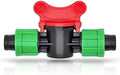 (10-Pack) Drip Irrigation Tubing 1/2" Universal Shut Off Valve - Perma Connector Barbed Locking Fitting - Fits All Brands 16-17mm Drip Tape AG Tubing (10, Shut Off Valve) by OneStopOutdoor