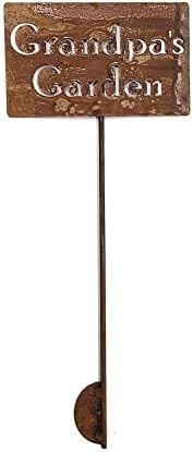 Family Name Gift Garden Stake 20 to 33 Inches Tall (Grandpa's Garden, Small 20" Tall) - Image 2