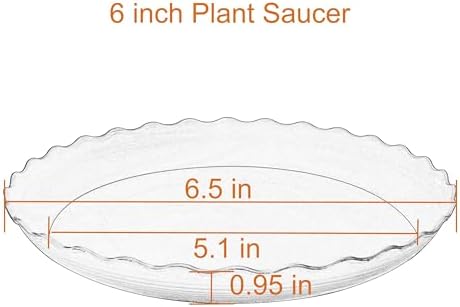 6 Pack Plant Saucer 6 inch, Heavy Duty Plastic Plant Saucers, Durable Plant Tray for Pots, Flower Saucers for Indoors, Plant Pot Saucers, Trays for Planter (Terracotta) - Image 2