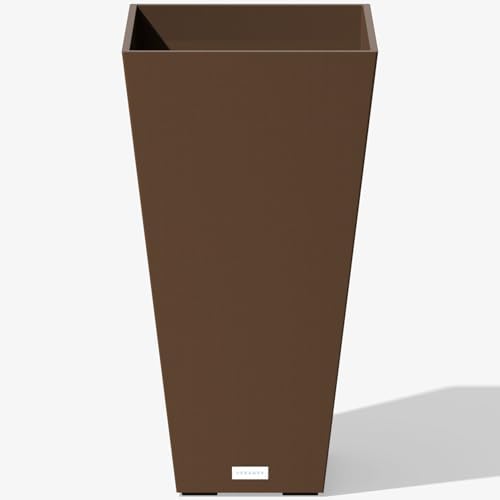 Veradek Pure Series Taper Planter - Tall Tapered Outdoor Planter with Shelf by VeradekOutdoor