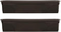 Southern Patio Rectangular Garden Box Planters, Black, 36 x 8 Inch, 2 Pack by SouthernPatio