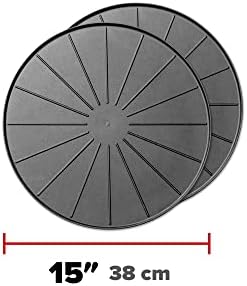 WeatherTech 15" Plant Mats/Coasters - for Floor Protection from Planter Spills, leaks and Soil (8A15CST2PKBK)- Black (2-Pack) - Image 2
