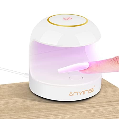 Mini UV Light for Gel Nails Innovative 18w Nail Lamp with LCD Portable USB UV Lamp for Gel Nail Professional for Manicure (G-mini)