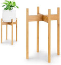 Fox & Fern Mid Century Plant Stands for Indoor Planters, Bamboo, 10 Inch by FoxFern