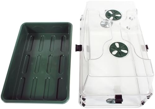 EarlyGrow Medium Seed and Herb Domed Propagator with Vented Side Height Extension and Security Clip Set,Green - Image 3