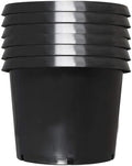 25 Gallon Plant Nursery Pot 5-Pack 25 Gallon Plastic Garden Planter Pots Flower Seedling Injection Molded Container Seed Starting Pot Set for Indoor Outdoor Plants Seedlings Vegetables Black by XCSHUS