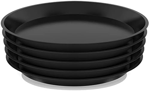 Plant Saucer 14 16 18 20 22 Inch, 5 Pack Heavy Duty Plant Tray for Pots, Plastic Pot Saucers for Plants, Large Drip Trays for Potted Plants, Round Water Tray for Indoors by FUOAUYK