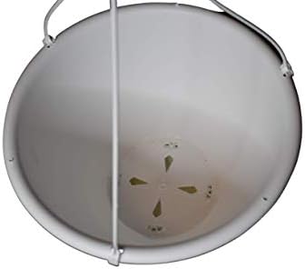 10" White Plastic Hanging Basket with Saucer for Indoor/Outdoor Use by Koba (5) - Image 3