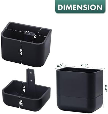 Phoenix Vine 6.5 Inch Wall Mounted Self-Watering Planter Pot for Indoor Houseplants and Herbs | Hanging Planter for Window Sills, Bathroom Walls, Home & Office Décor, Black, Set of 2, 01-C-E-2 - Image 5