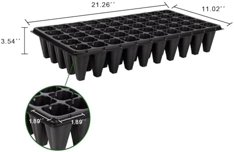 Nothers RooTrimmer 50 Cell, 10pcs-Pack Thick Durable Seedling Plastic Nursery Trays (GGQB50, 10/20) 1 - Image 4