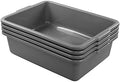 4-Pack 22 L Plastic Utility Bus Tub, Commercial Wash Tub Bus Box by Unknown
