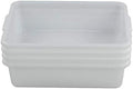 Wash Basin Tub, Plastic Dish Pan 8 Liter, White Bus Tubs, Set of 4 by Unknown