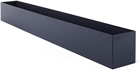 DR&Co Modern Grey Rectangle Planter Box, 32" Metal Planter Perfect for Succulent, Narrow Box for Table or Window Sill, Rectangular Stainless Steel Long - Image 4