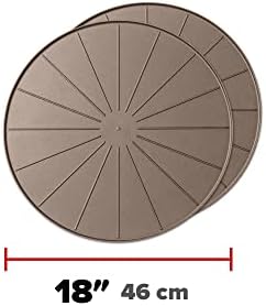 WeatherTech 18" Plant Mats/Coasters - for Floor Protection from Planter Spills, leaks and Soil (8A18CST2PKTN)- Tan (2-Pack) - Image 2