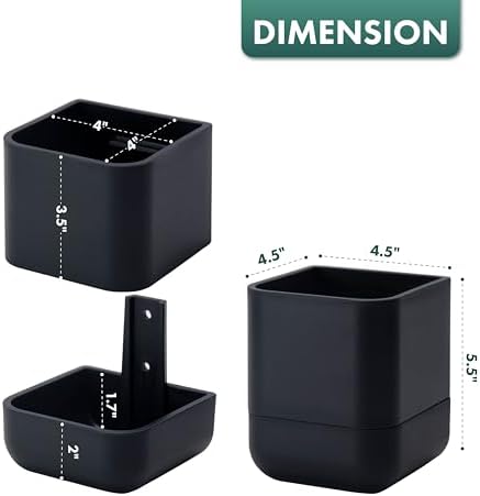 Phoenix Vine 4.5 Inch Wall Mounted Self-Watering Planter Pot for Indoor Houseplants and Herbs | Hanging Planter for Window Sills, Bathroom Walls, Home & Office Décor, Black, Set of 2, 01-B-E-2 - Image 3