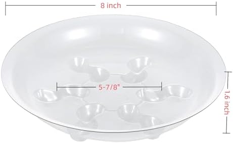 5 Pack 8 inch Heavy Duty Clear Plastic Plant Saucer Sturdy Pot Tray Plant Trays Drip Trays for pots,Plate Water Catcher,Flower Pot Saucer Water Drainage Tray Floor Protector(8") - Image 4
