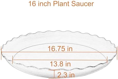 2 Pack of 16 inch Plant Saucer Plant Tray, Plastic Plant Saucer, Heavy Duty Plant Tray for Pots, Plant Saucers for Indoors Planter, Garden Water Plate Bowls for Gallon Grow Bags (Brown) - Image 2