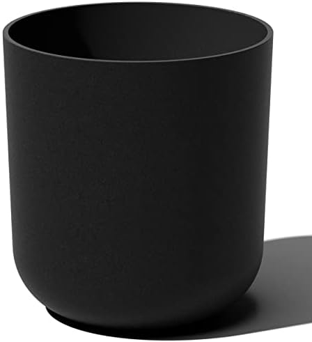 Veradek Round Black Plastic Planter Pots for Indoor/Outdoor Garden Use, with Drainage Holes, Suitable for Small to Large Succulent Plants, Flowers, Modern Interior Plants by VeradekOutdoor