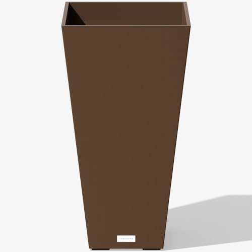 Veradek Pure Series Taper Planter - Tall Tapered Outdoor Planter with Shelf by VeradekOutdoor