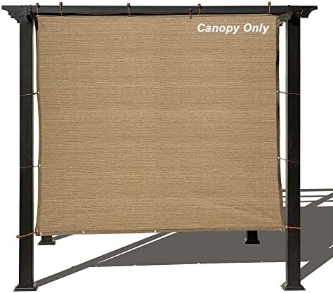 Alion Home Sun Shade Panel Privacy Screen with Grommets on 4 Sides for Outdoor, Patio, Awning, Window Cover, Pergola (10' x 5', Walnut) by ALIONHOME
