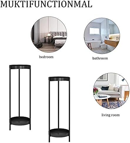 30" Plant Stand, 2 Tier Metal Flower Plants Holder with 2 Removable Display - Image 6