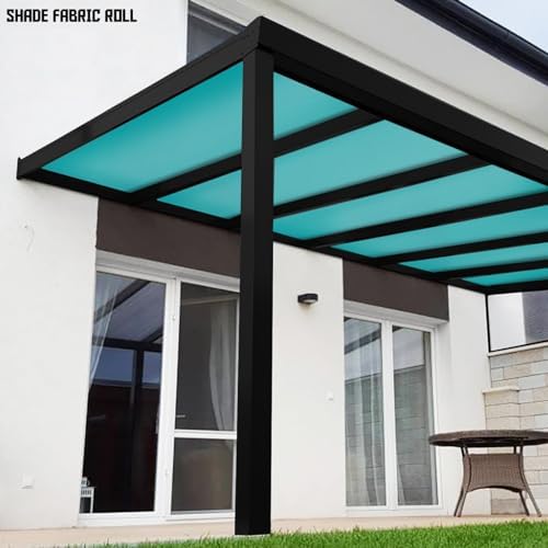 TANG Sun Shade Fabric Roll 8'x8' Shade Cloth for Garden Turquoise Green HDPE Mesh Shading Pergola Cover Replacement Canopy, 95% Blockage Sunshades for Outdoor Patio Backyard Plant - Image 3