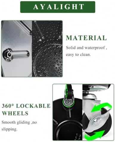 Metal Heavy Duty Plant Caddy Round Flower Pot Mover, 3 Pack Mixed of 14", 16" and 20" Rolling Plant Stand with Wheels, Indoor Outdoor Plant Dolly with Casters Planter Tray, Black - Image 4