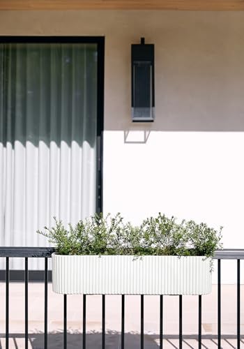 Veradek Demi Series Railing Planter - Round Window Box with Bracket - Image 5