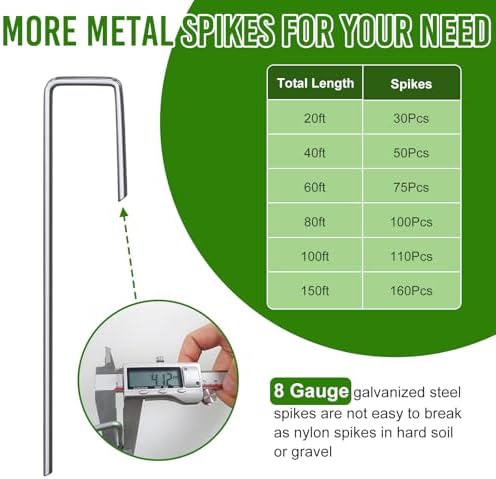 4 Inch Tall 60FT Landscape Edging with 75Pcs Metal Spikes, Plastic Garden Edging Border Landscape Edging Lawn Edging for Landscaping, Flower Bed, Paver, Yard - Image 6