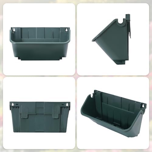 Vertical Garden Planter,13 inch Wall Mounted Planter for Patio Indoor Outdoor Decor, Garden Self Watering Pot Balcony Plant Vegetable Fruit Herb Hanging Pocket Holder Flowerpot (18, Army Green) - Image 5