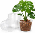 15 Pack 8 Inch Clear Nursery Pots, Large Clear Plant Pots with Drainage by TAQIXI