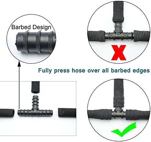 Garden Soaker Hose Kit 75ft 1/2" Short Rubber Drip Hoses Soaking - Image 4