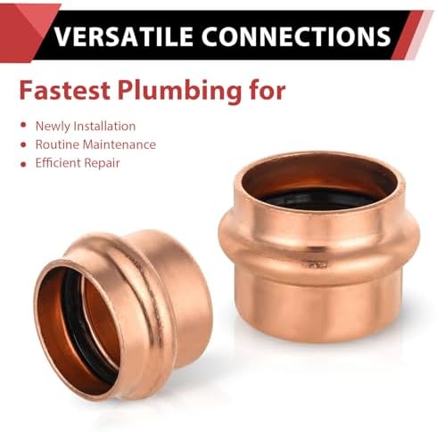 (Pack of 100) EFIELD 1-inch Copper Press Fit End Cap (Plug) Plumbing Fittings, LBP Design, Heavy Copper Structure - Image 5