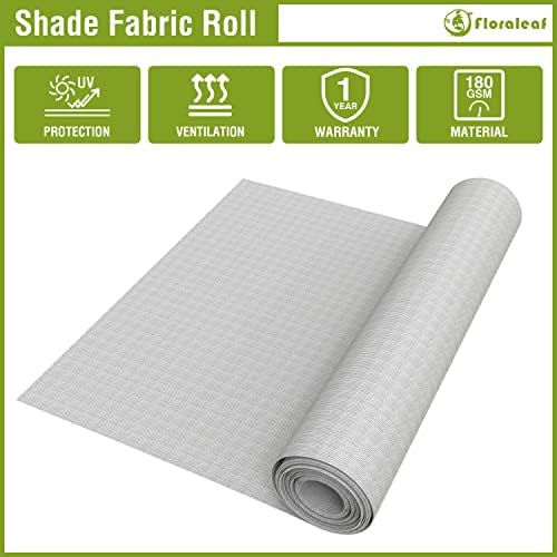 8'×45' Sun Shade Cloth Outdoor 95% UV Block Sunblock Shade Cover Fabric Roll Privacy Screen Fence for Pergola, Carport, Patio, Deck, Awning, Garden, Yard, Balcony, Backyard, Light Gray - Image 3