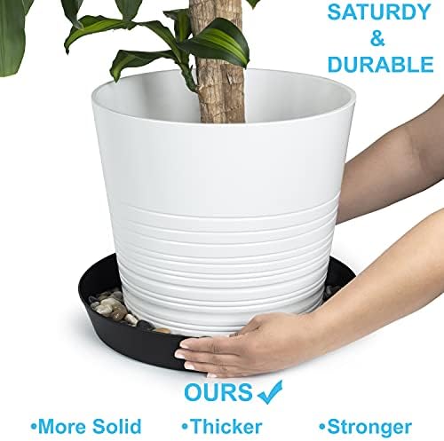 5 Inch (4 Inch Base) Case of 5 Plant Saucer, Black - Image 6