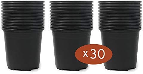 Wholesale Nursery Pot in Bulk 30-Pack 2 Gallon 9 Inch Plastic Planters for Outdoor Indoor Plants Gardening Flower Pots with Drainage Holes Color Black - Image 5