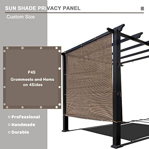 Alion Home Sun Shade Panel Privacy Screen with Grommets on 4 Sides for Outdoor, Patio, Awning, Window Cover, Pergola (8' x 16', Mocha Brown) - Image 6