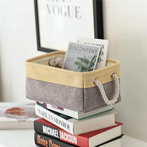 TheWarmHome Small Storage Bins Basket - Small Storage Baskets for Organizing Shelves, Fabric Storage Cubes Organizer for Changing Table Clothes Shoes Sock Towel Dog Toy,Decorative Basket Gift - Image 4