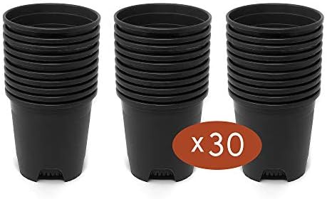 Wholesale Bulk Nursery Pot 4.5 Inch Black Plastic Planters 30-Pack 0.35 Gallon Pots for Outdoor Indoor Plants Gardening Flower with Drainage Holes - Image 2