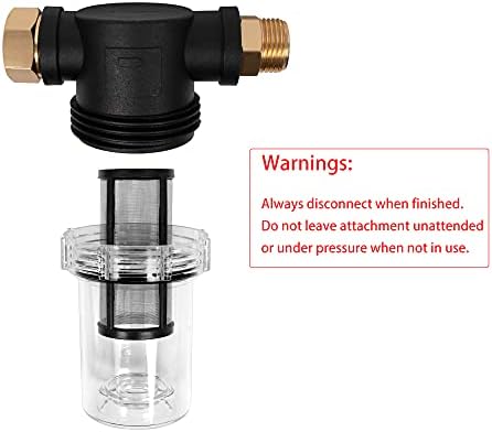 BEETRO Garden Hose Filter for Pressure Washer Inlet Water, Sediment Filter Attachment, with 100 Mesh and 40 Mesh Screen, 3 Sets - Image 6