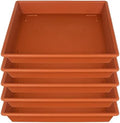 NIMYAU Square Plant Saucer 8 Inch 5 Pack, Plant Stand Plant Trays for Pots Heavy Duty Plastic Plant Saucers for Indoors Outdoors, Flower Pot No Holes Terracotta Plant Lover Gardening Gifts by NIMYAU