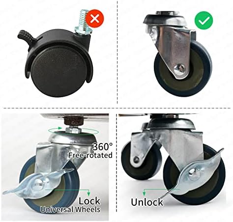 Plant Caddy with Wheels 16 Inch 3 Pack, Heavy Duty Metal Plant Stand & Dolly with Lockable Casters, Holds 230 lbs for Indoor Outdoor Large Flower Pots, Bronze - Image 4