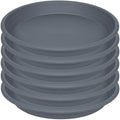6 Pack of 4 inch Plant Saucer, Large Plant Tray, Heavy Sturdy Plant Drainage Tray for Indoors, Bird Bath Bowls, Sturdy Plastic Pot Tray for Planter (Gray) by Unknown