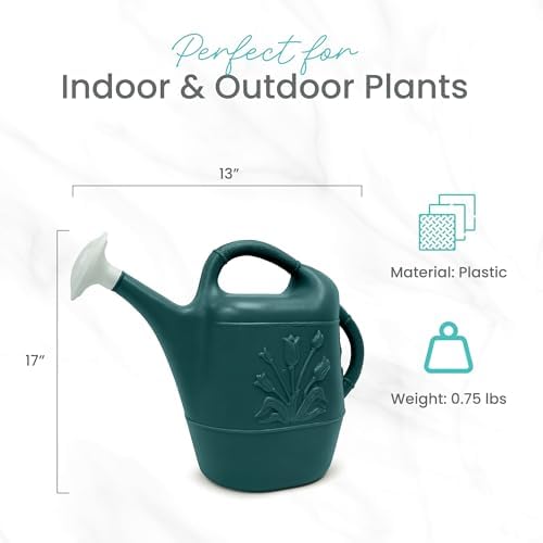 Union Products Watering Can, 2 Gallon Plastic Gardening Water Jug with 2 Handles for Garden, Indoor Plants, and Outdoor Flower Pots, Green - Image 3
