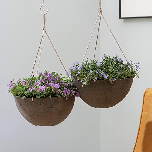 LA JOLIE MUSE Hanging Planter Baskets for Outdoor Plants, Set of 2, 13 Inch - Image 7