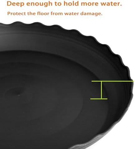 2 Pack of 18 inch Plant Saucer Plant Tray, Plastic Plant Saucer, Heavy Duty Plant Tray for Pots, Plant Saucers for Indoors Planter, Garden Water Plate Bowls for Gallon Grow Bags (Black) - Image 4