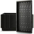 RooTrimmer 18-Pack 1020 Seedling Trays with Holes - Extra Strength Heavy Duty,10" x 20", Reusable 1020 Nursery Trays for Seed Germination, Plant Propagation, Garden Seed Starter and Microgreens by RooTrimmer