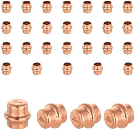 (Pack of 30) EFIELD 1/2-inch Copper Press Fit End Cap (Plug) Plumbing Fittings, LBP Design, Heavy Copper Structure by EFIELDPEXTUBING