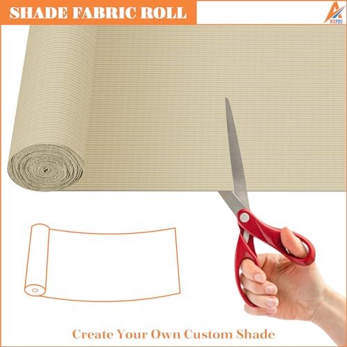 8' x 42' Sun Shade Roll Sun Shade Sunlight Blockage Cover for Outdoor Backyard Patio Pergola Greenhouse Plants (Beige) - Image 3